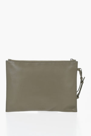 Leather Envelope Bag SAGE with Wrist Strap