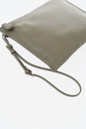 Leather Envelope Bag SAGE with Wrist Strap