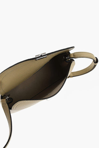 Hammered Leather Clutch T-LOCK with Removable Strap
