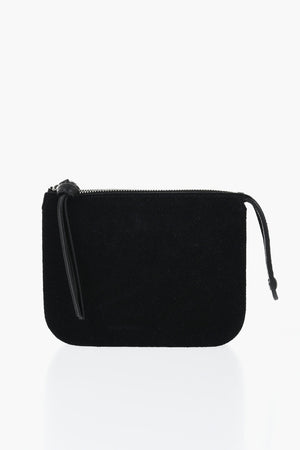 Pochette aus Wildleder mit Reißverschluss