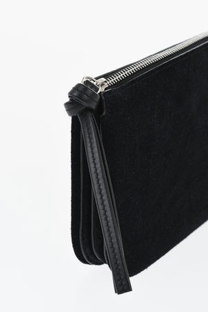 Pochette aus Wildleder mit Reißverschluss