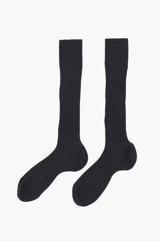 롱 골지 울 혼방 양말