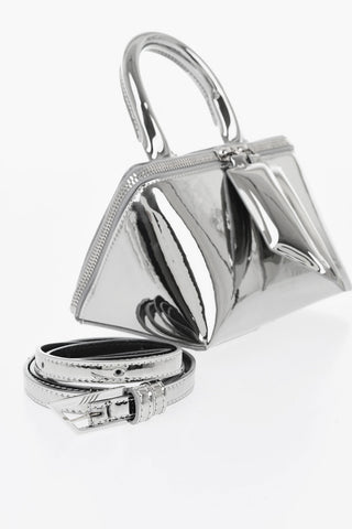Lamé Leather Mini Bag FRIDAY with Removable Strap