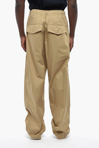 Lightweight Cotton Cargo Trousers with Elasticated Waist