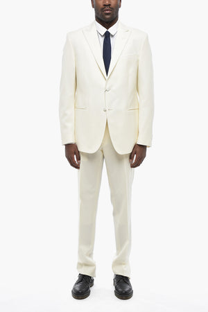 CODE Virgin-Wool Suit with Peak Lapel