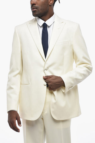 CODE Virgin-Wool Suit with Peak Lapel