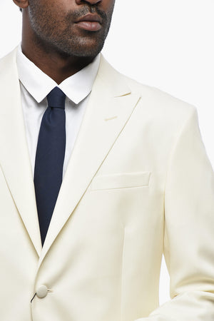 CODE Virgin-Wool Suit with Peak Lapel