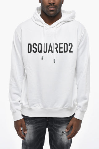Brushed Cotton Hoodie With Front Logo