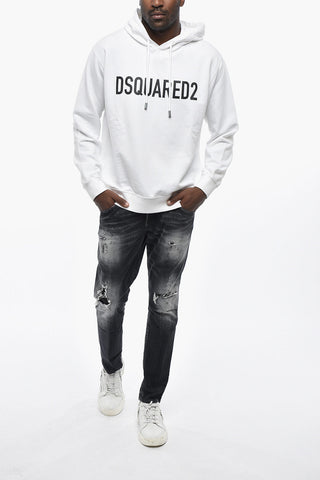 Brushed Cotton Hoodie With Front Logo