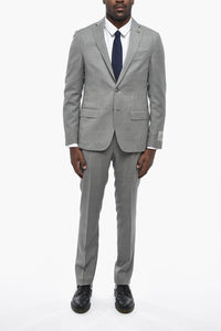 CC COLLECTION Abito in Lana Vergine con Design Slim Fit