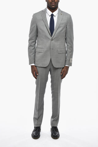 CC COLLECTION Virgin Wool Suit with Slim Fit Design