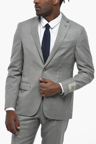 CC COLLECTION Virgin Wool Suit with Slim Fit Design