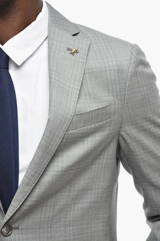 CC COLLECTION Virgin Wool Suit with Slim Fit Design