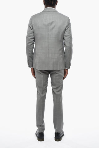 CC COLLECTION Virgin Wool Suit with Slim Fit Design