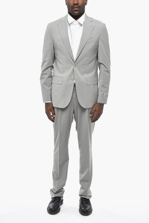 CC COLLECTION Stretch Wool Suit with Classic Lapel
