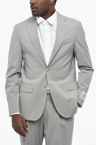 CC COLLECTION Stretch Wool Suit with Classic Lapel