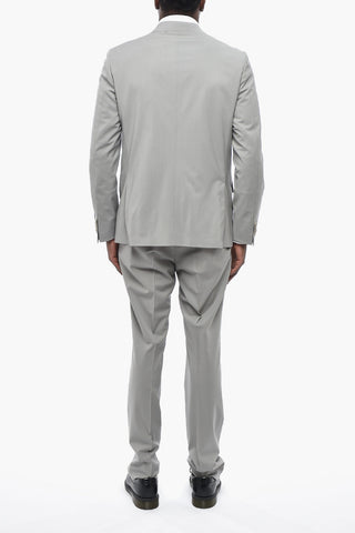 CC COLLECTION Stretch Wool Suit with Classic Lapel