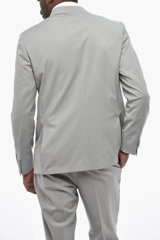 CC COLLECTION Stretch Wool Suit with Classic Lapel