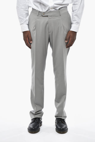 CC COLLECTION Stretch Wool Suit with Classic Lapel