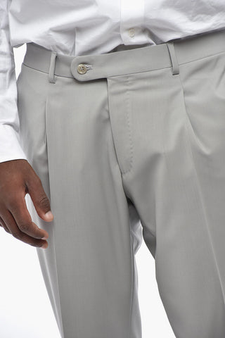 CC COLLECTION Stretch Wool Suit with Classic Lapel