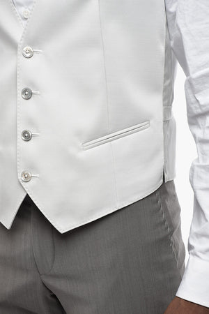 CC COLLECTION Satin Waistcoat with Welt Pockets