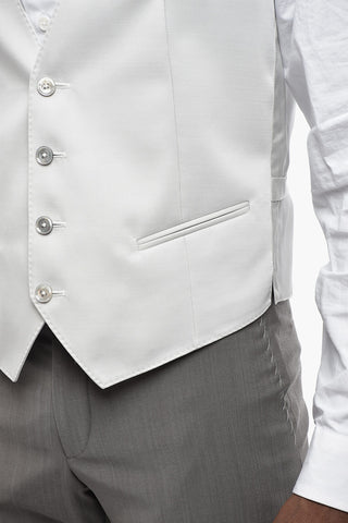 CC COLLECTION Satin Waistcoat with Welt Pockets