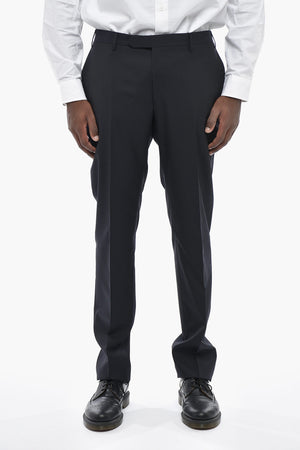 CC COLLECTION Virgin-Wool Four-Pocket Trousers with Belt Loops
