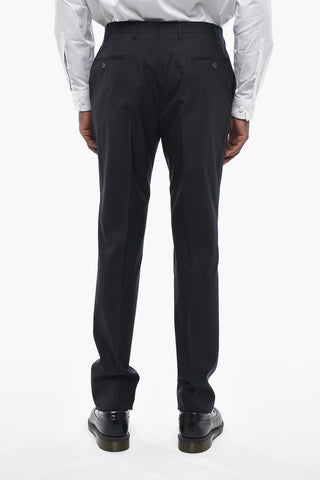 CC COLLECTION Virgin-Wool Four-Pocket Trousers with Belt Loops
