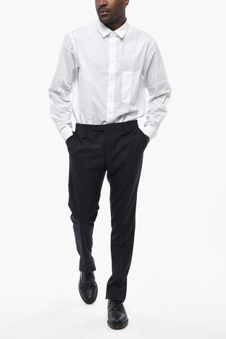 CC COLLECTION Virgin-Wool Four-Pocket Trousers with Belt Loops