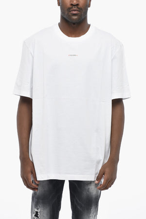 T-Shirt mit Rundhalsausschnitt aus Baumwolle mit gesticktem Logo