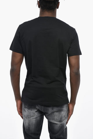 Rundhals-T-Shirt COOL FIT in Uni mit Frontdruck
