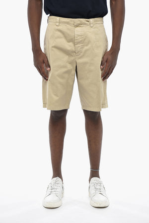 Solid-Color Cargo Shorts with Belt Loops