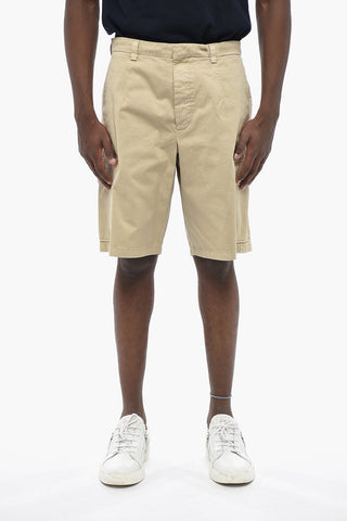 Solid-Color Cargo Shorts with Belt Loops