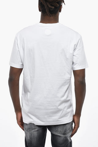 T-Shirt Girocollo COOL FIT in Jersey di Cotone con Logo Stampato