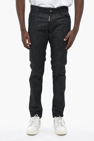 Jeans Slim Fit a Lavaggio Scuro 16cm