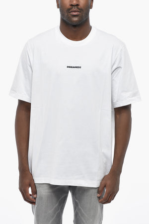 크루넥 티셔츠 SLOUCHI FIT 단색 배색 로고