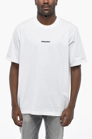 T-Shirt mit Rundhalsausschnitt SLOUCHI FIT Einfarbig mit Kontrastlogo