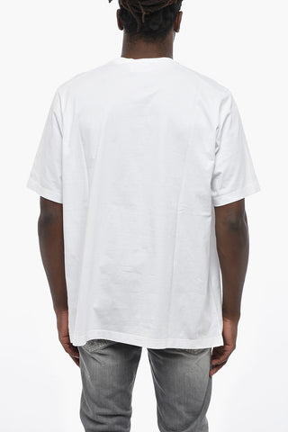 T-Shirt mit Rundhalsausschnitt SLOUCHI FIT Einfarbig mit Kontrastlogo