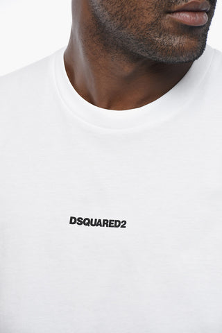 T-Shirt mit Rundhalsausschnitt SLOUCHI FIT Einfarbig mit Kontrastlogo