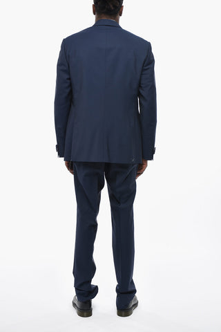CODE Mohair-Blend Three-Piece Suit with Peak Lapel