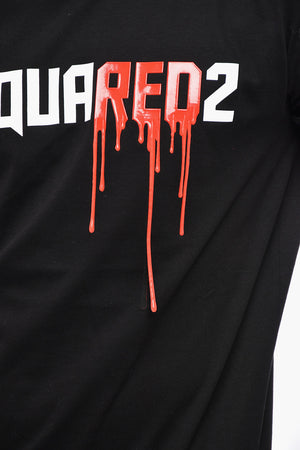 T-Shirt Girocollo COOL FIT in Jersey di Cotone con Logo Bloody in Lettering