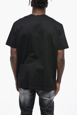 ICON Crewneck T-Shirt COOL FIT Solid Color with Contrast Print
