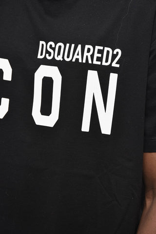 ICON Crewneck T-Shirt COOL FIT Solid Color with Contrast Print