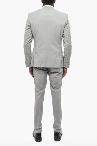 CC COLLECTION 3-Piece Stretch Wool Suit with Flap Pockets