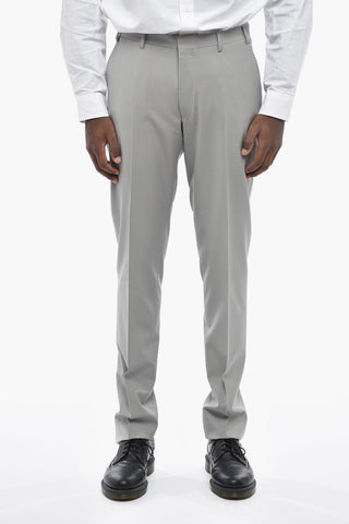 CC COLLECTION 3-Piece Stretch Wool Suit with Flap Pockets