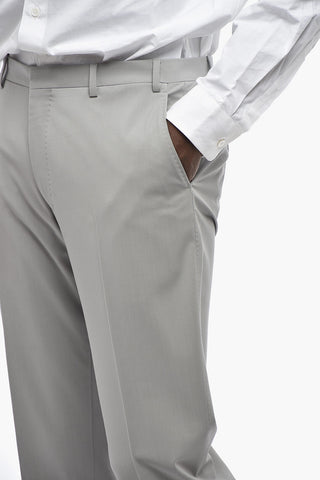 CC COLLECTION 3-Piece Stretch Wool Suit with Flap Pockets