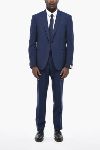 Virgin-Wool Suit CERIMONIA ACADEMY with Shawl Lapel