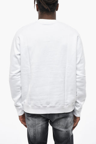 ICON Cotton Crewneck Sweatshirt with Logo Print