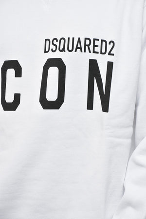 ICON Cotton Crewneck Sweatshirt with Logo Print