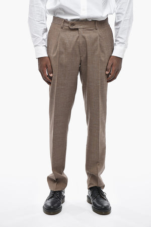 CC COLLECTION Silk-Linen Blend Suit with Flap Pockets